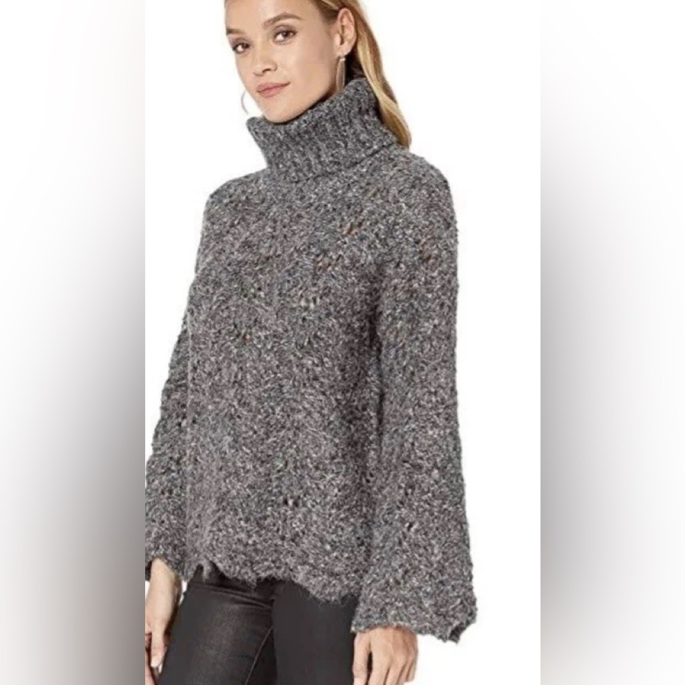 Kensie XS Gray Turtleneck Sweater Soft Cozy Textured NWT